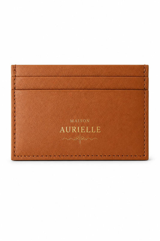 Épure Amber Clay Maison Aurielle portacard in pelle